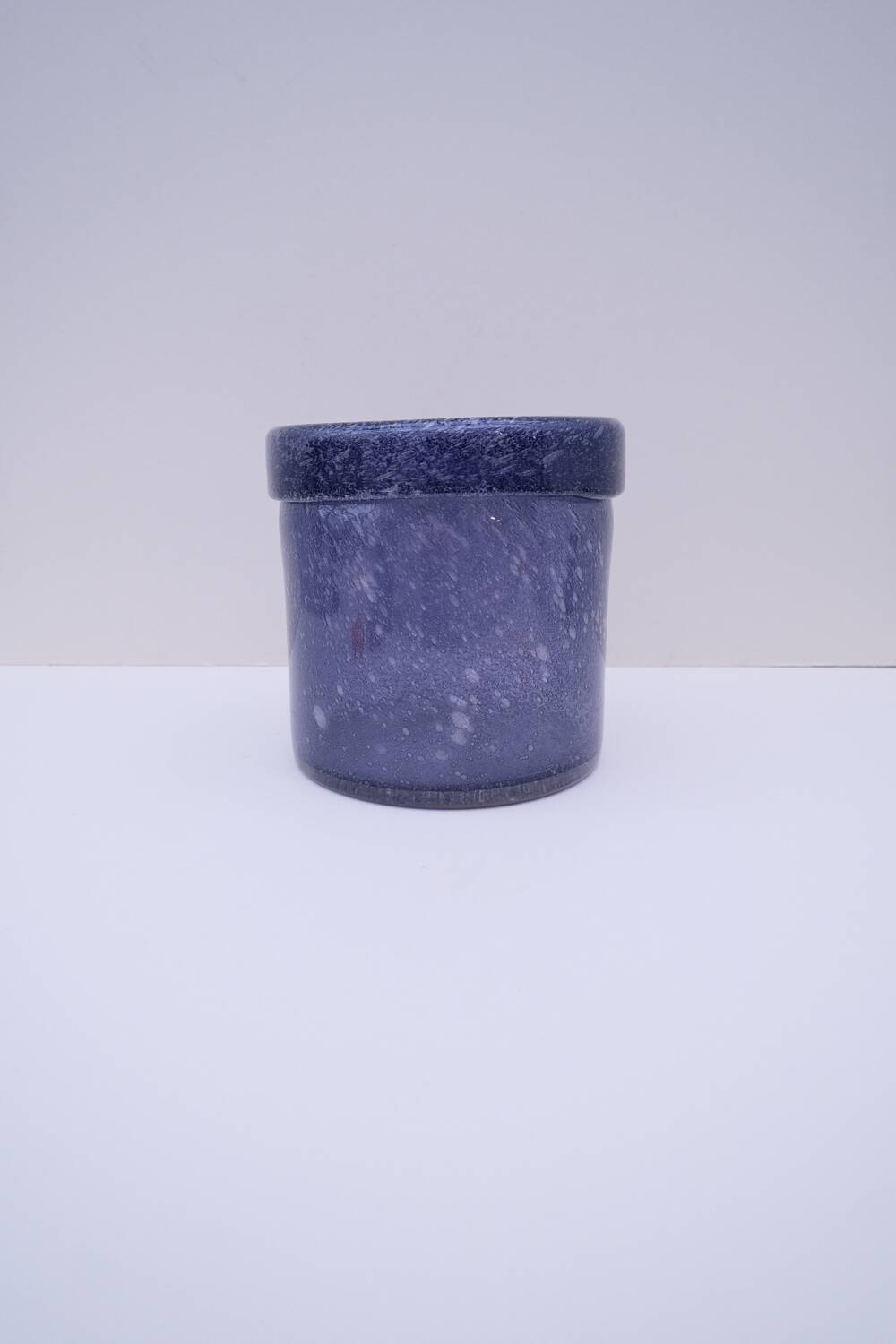 Grand vase en verre soufflé bullé, France 1970