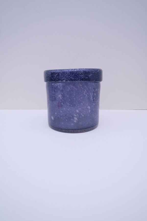 Grand vase en verre soufflé bullé, France 1970