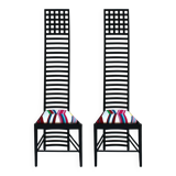 Mid-Century Modern Mackintosh "292 Hill House 1" Italian Pair of Ashwood Chairs