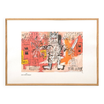 Jean-Michel Basquiat. Numbered color screenprint. 1990s.
