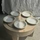 Set of 12 green and pink Italian plates