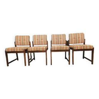 Set of 4 vintage Danish chairs 1970
