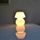 mushroom night light opal glass white Italy 80's 1980