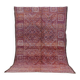 Purple Vintage Moroccan Rug 187 x 296 cm, Berber Handmade Wool Rug Bohemian
