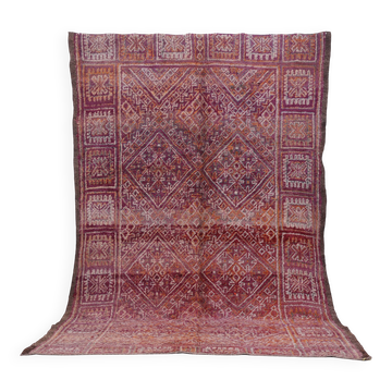 Purple Vintage Moroccan Rug 187 x 296 cm, Berber Handmade Wool Rug Bohemian