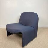 Alky armchair in blue fabric by Giancarlo Piretti for Anonima Castelli