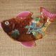 Céramique colorée poisson fabrication artisanale poterie handmade rétro kitch peint à la main