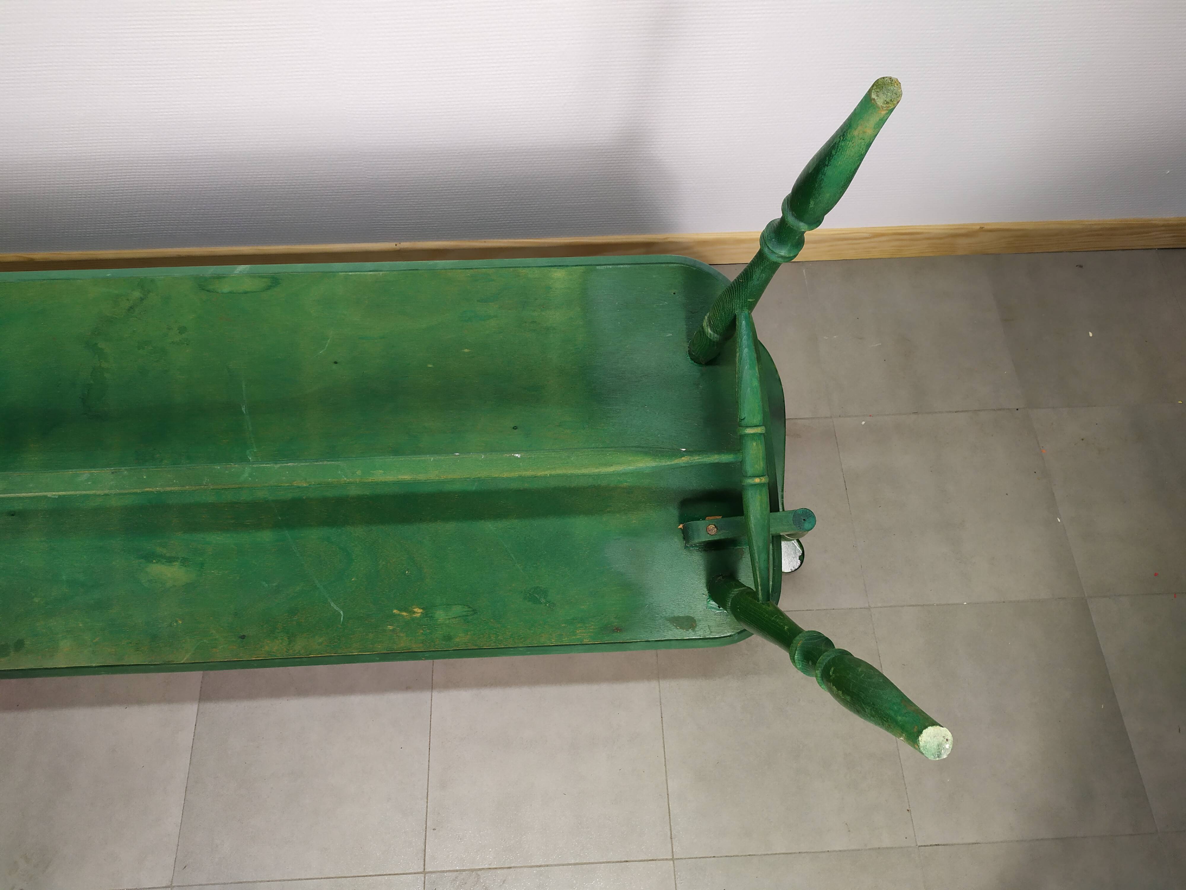 Former wooden bistro bench