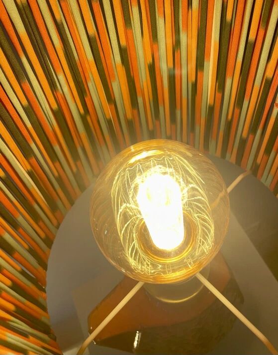 70s Fat Lava lamp with Pop Art shade
