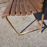 Barge bench in wood and iron