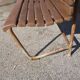 Wood and iron barge bench