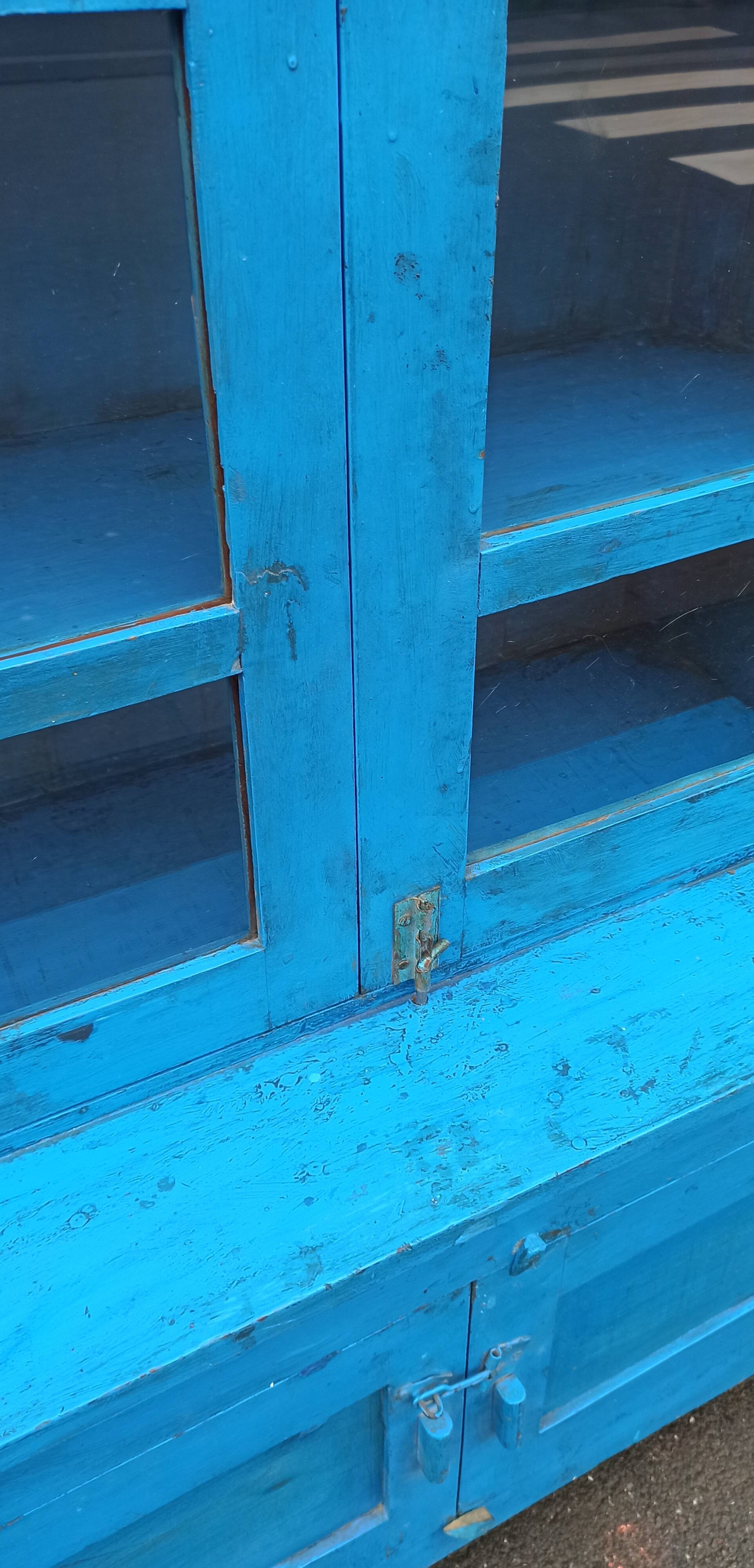 Blue wooden dresser