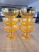 6 orange glass ice cream cups