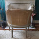 Bergere Louis XVI in wood and double canning