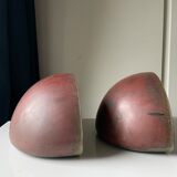 Pair of danish copper vintage outdoor wall lamps