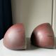Pair of danish copper vintage outdoor wall lamps