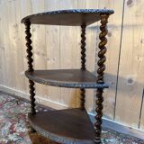 Small corner shelf in walnut