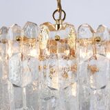 Palazzo chandelier in gilded brass and crystal glass, Kalmar, Austria, 1970.