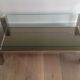Chrome octagonal designer coffee table with glass and mirror tops