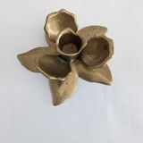Bougeoir lotus en laiton