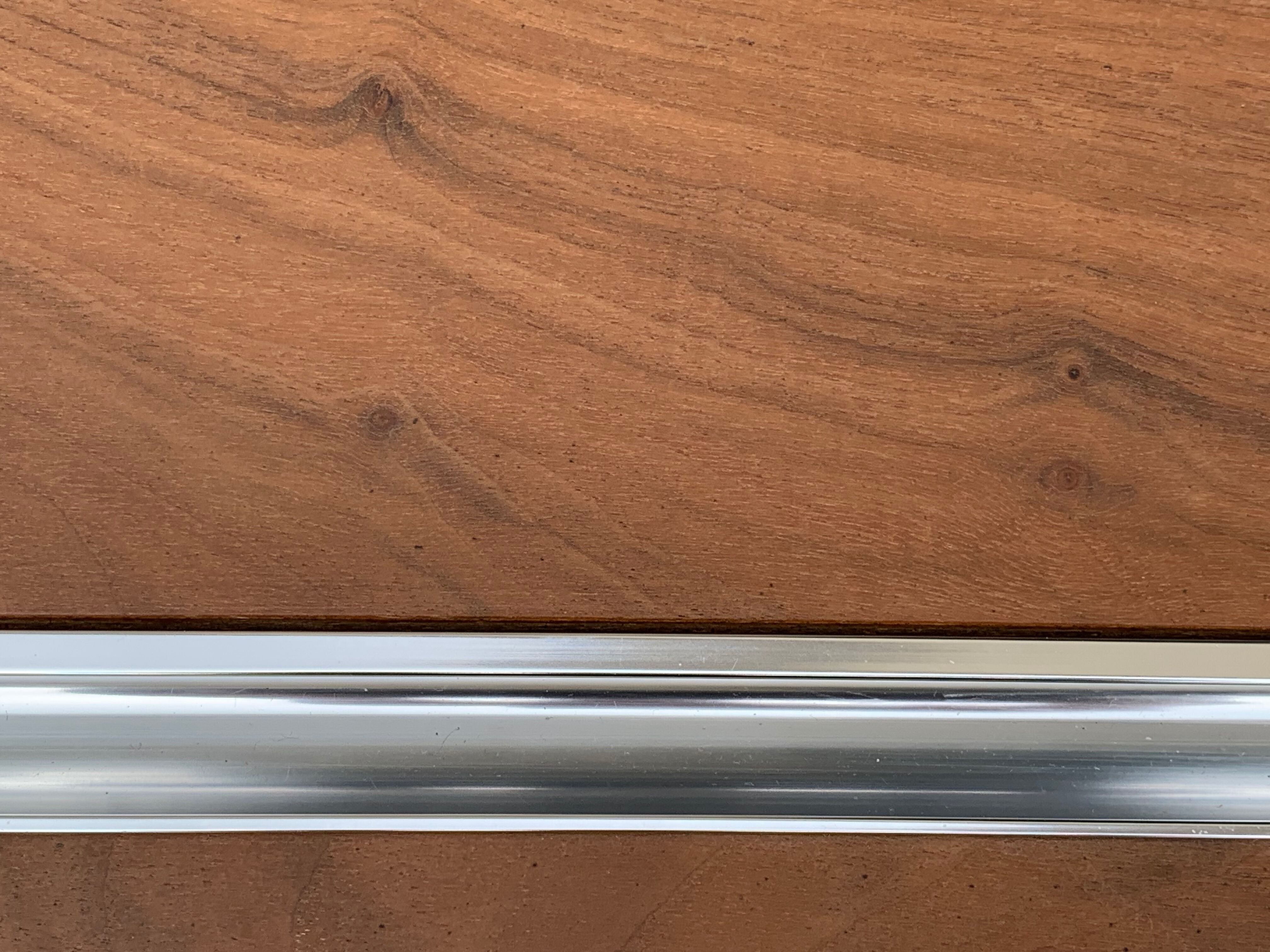 Vintage rosewood chest of drawers aluminum and chrome 1960