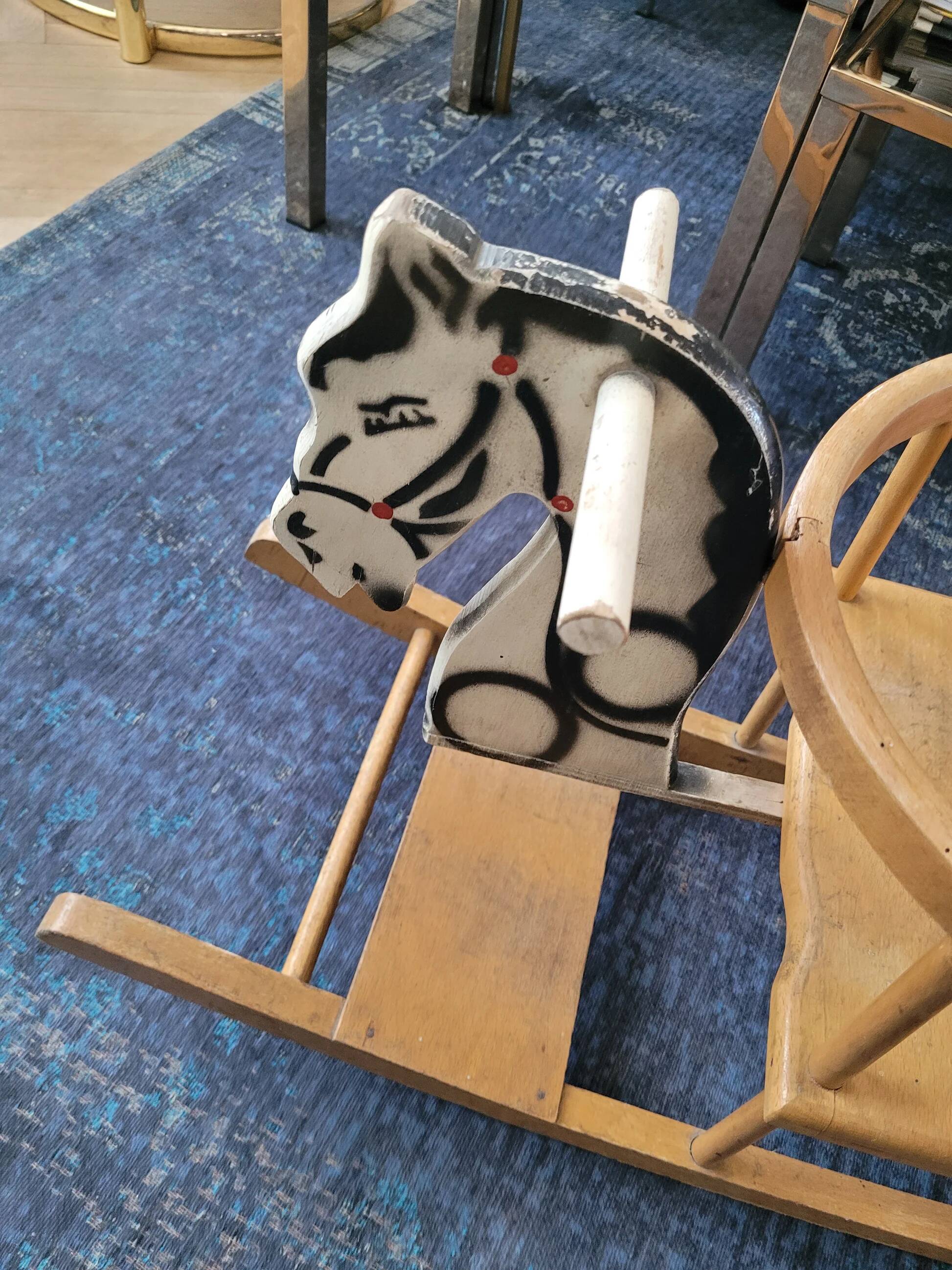Cheval à bascule enfant, années 50