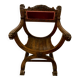 Renaissance-style Dagobert armchair in wood