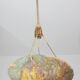 Extra Large Antique Art Decò Liberty Alabaster Chandelier, 1940s