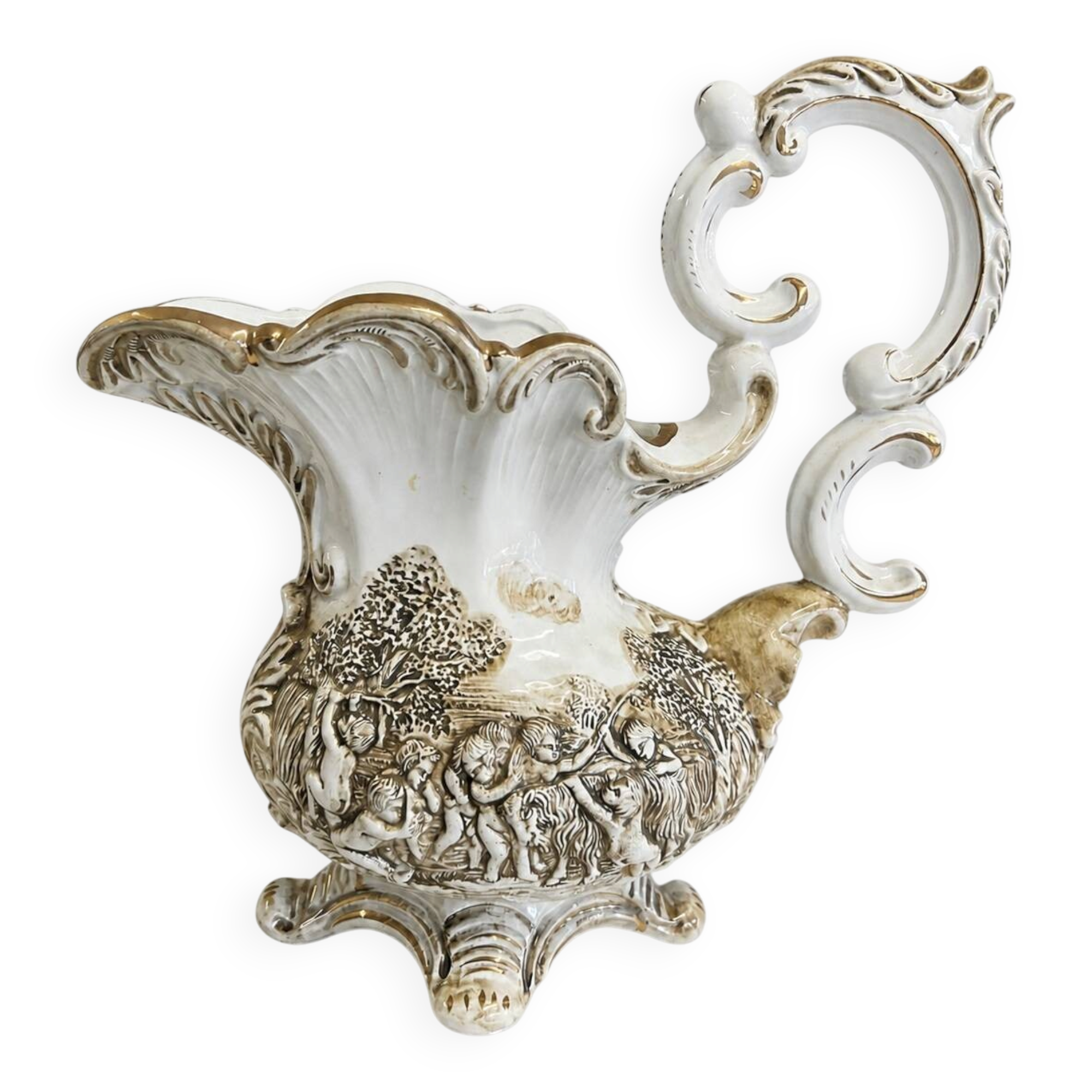 Aiguière en porcelaine R. Capodimonte néo-Rococo