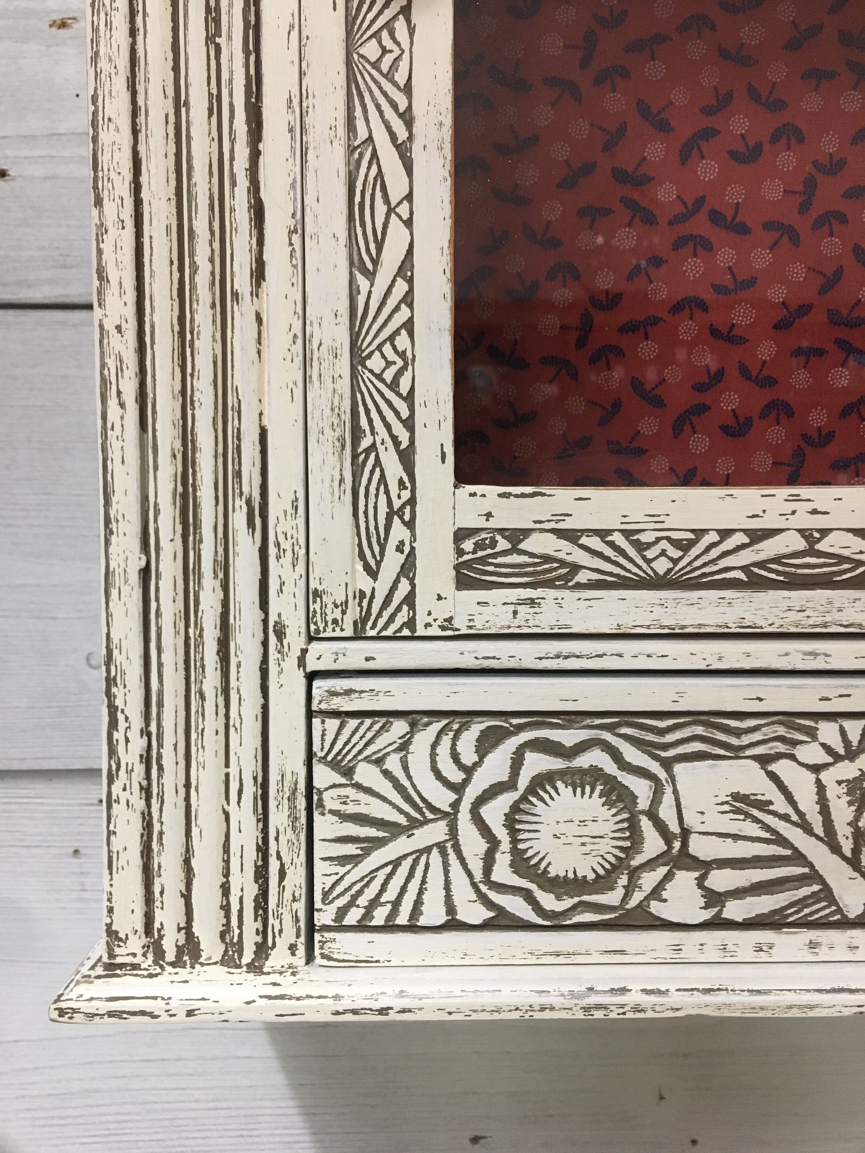 Patinated wall cabinet