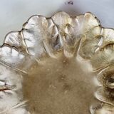 Set of 2 empty pocket gilded brass leaves