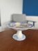 Sarreguemines Iron Earth Compote Dish - Vintage Blue Jardinière Model -