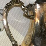 Silver metal teapot