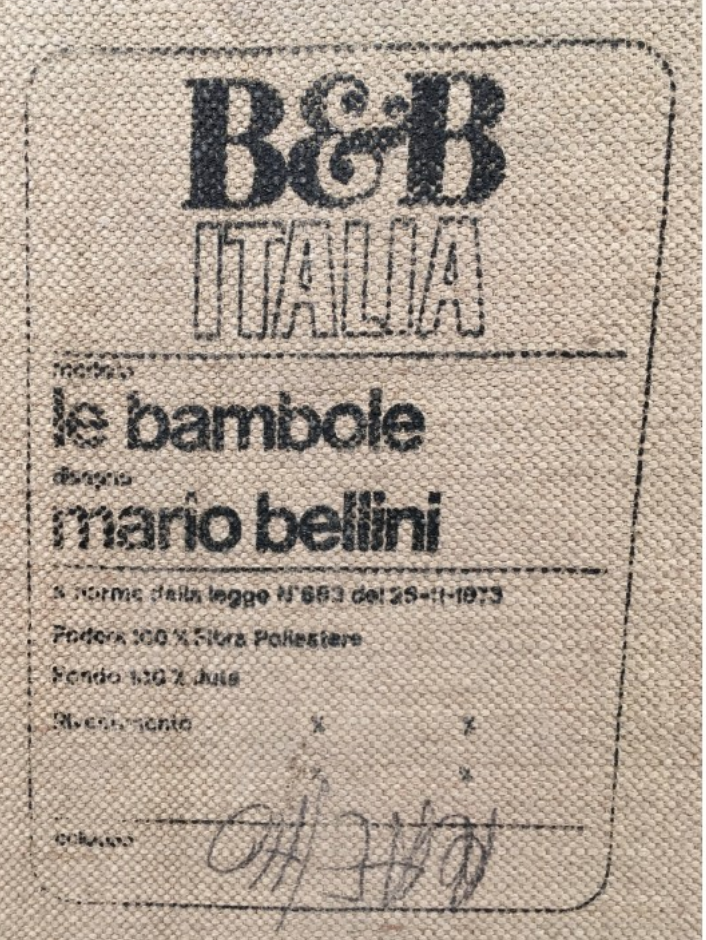 Leather sofa "Bambole" by Mario Bellini for B Italia 1970s