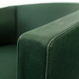 Vintage Mid Century Clubchairs - Cocktail Chairs in dark green fabrics 60s