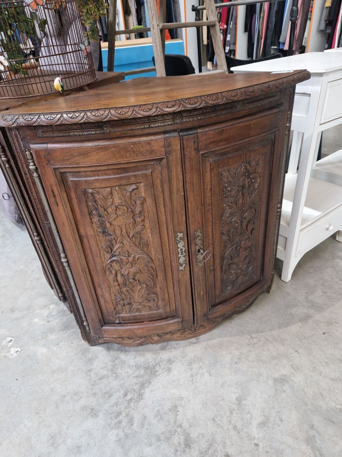 2 Louis XVI style corner cabinets