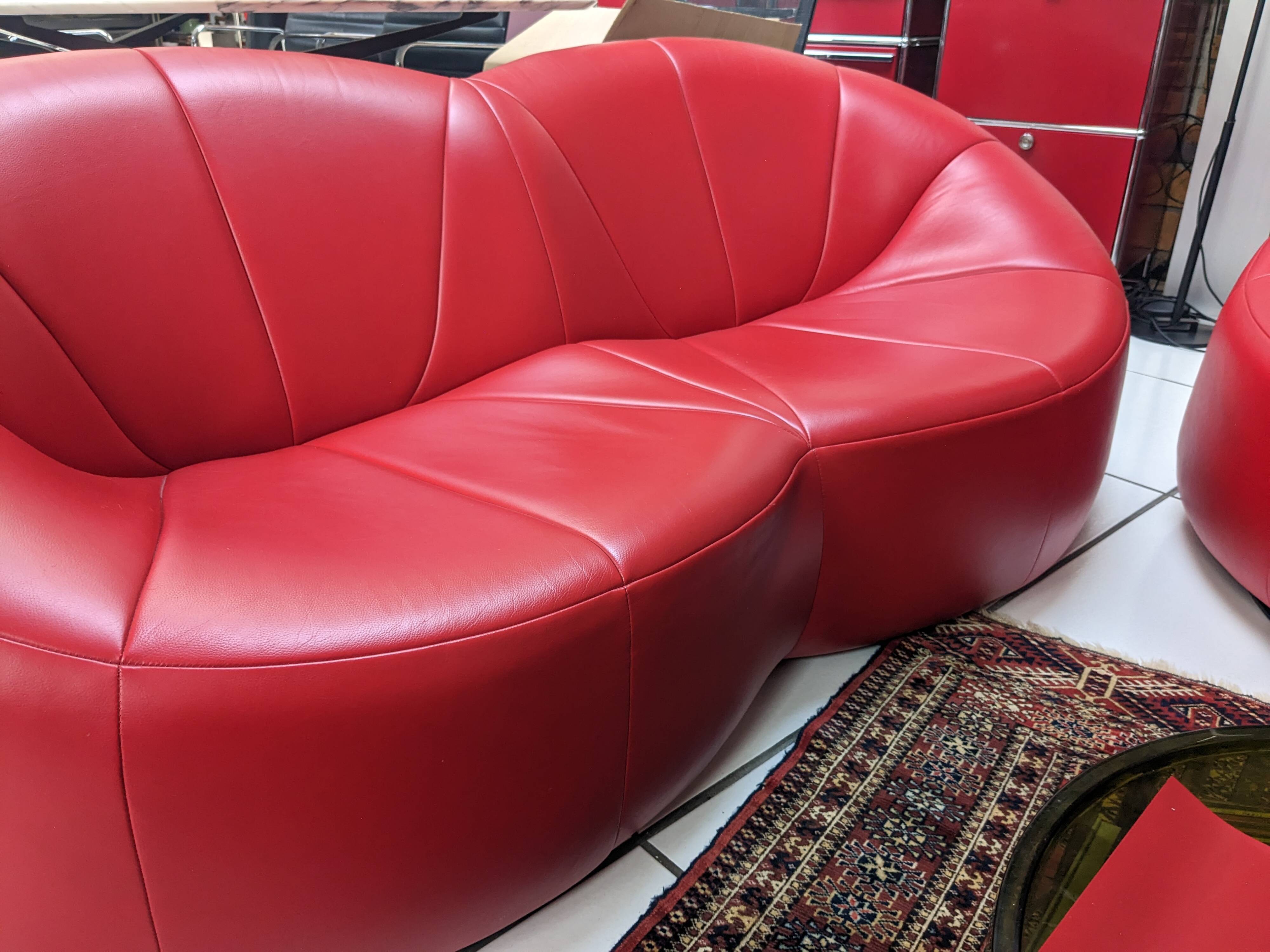 Leather sofa by Pierre Paulin by Ligne Roset