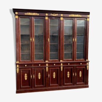 Mahogany bookcase 10 doors