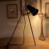 Large Italian brass table lamp, 50s design