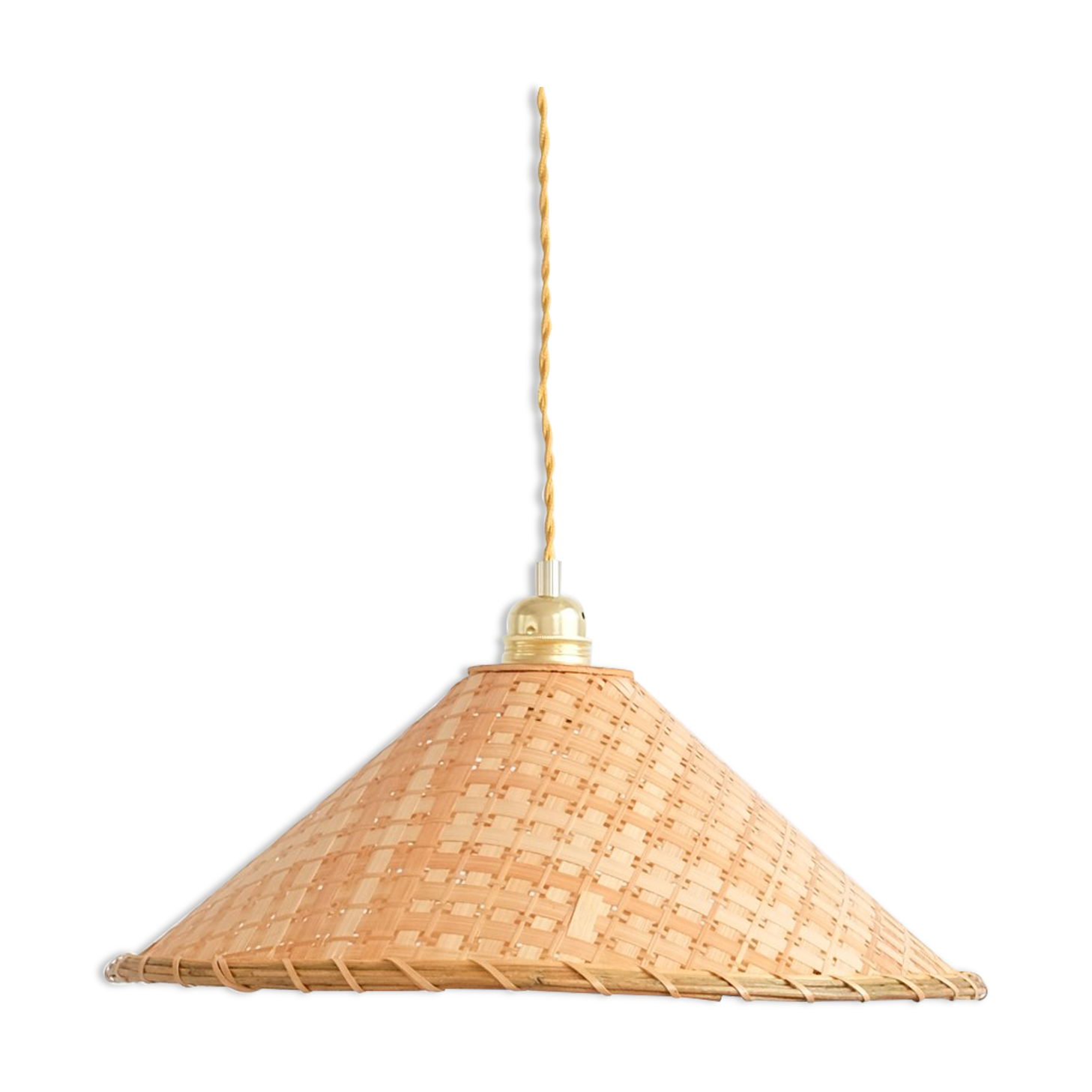 Vintage wicker pendant lamp