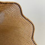 Wicker/cane pendant light attributed to Beehive, 1960