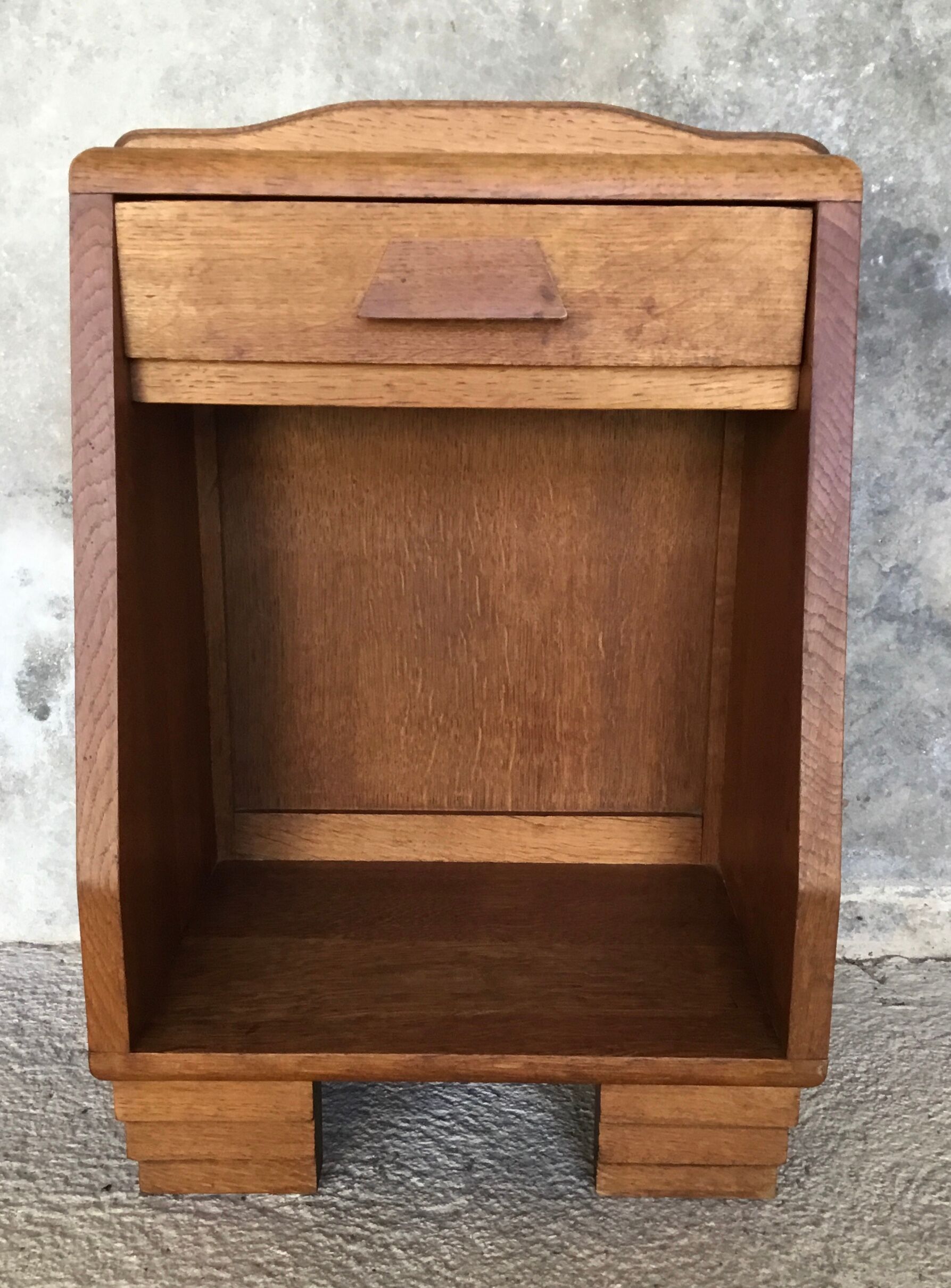 Modernist bedside in solid oak - 1950