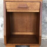 Modernist bedside in solid oak - 1950