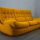 20th century, yellow Atlantis three-seater sofa, 1960s