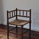 Antique turned wood corner chair