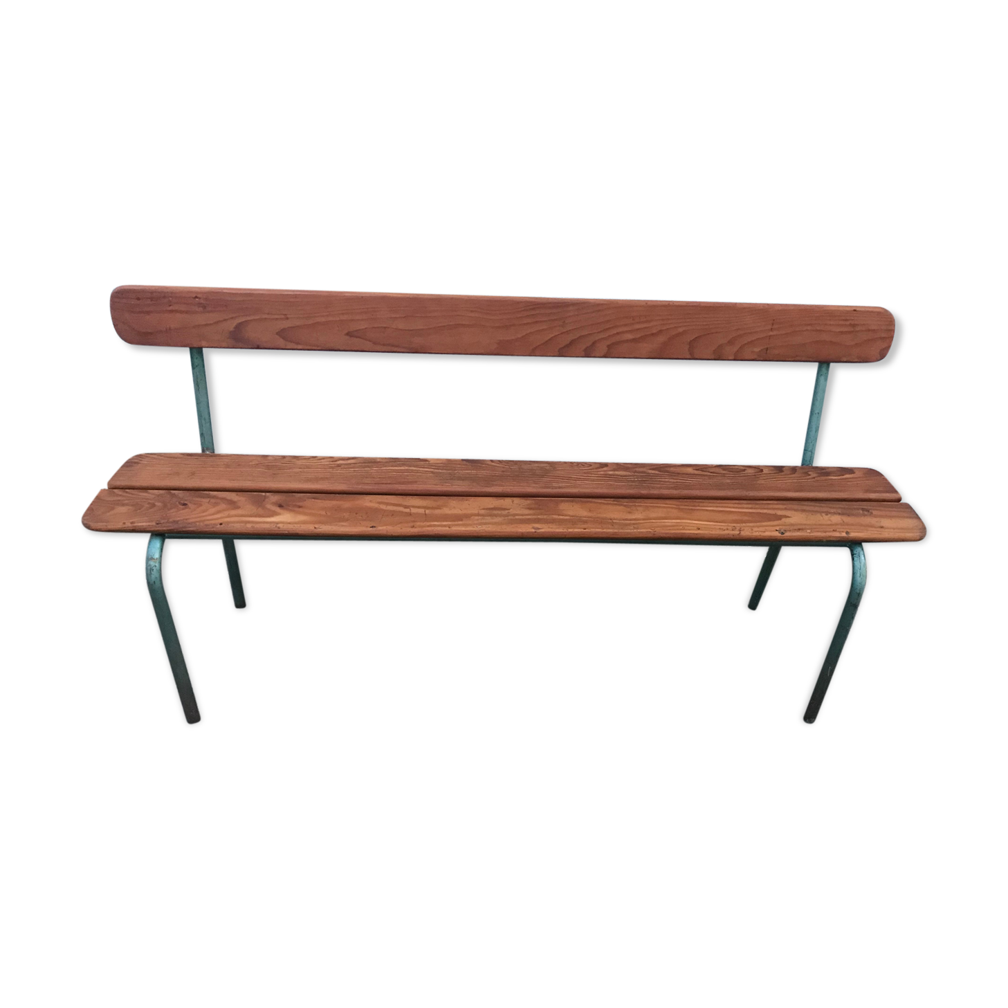 School bench with folder