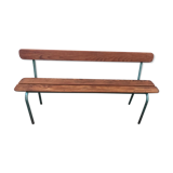 School bench with folder