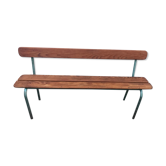 School bench with folder
