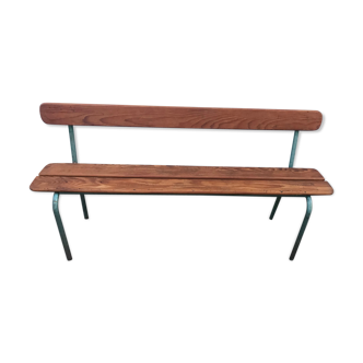 School bench with folder