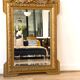 Old mirror with pediment  72x112cm